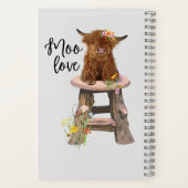 Highland Cow mignon Carnet spiral (Verso)