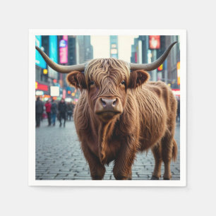 Highland Cow op Times Square Servet