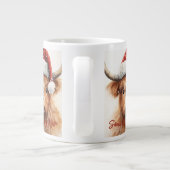 Highland Cow Père Noël 20 oz Jumbo Coffee Mug (Dos)