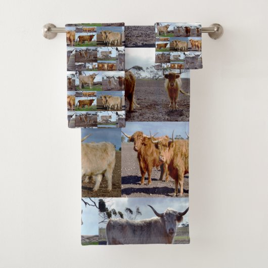 Highland Cow Photo Collage, (En situation)