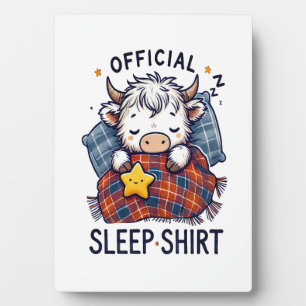 Highland Cow Png, Officiële Slaap Png Fotoplaat