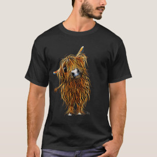 HiGHLaND CoW PRiNT ANiMaL PRiNT ' CoooWeee ' T-Shi T-shirt