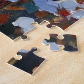 Highland Cow Rustic Winter Tinsel Hat Legpuzzel (Zijkant)