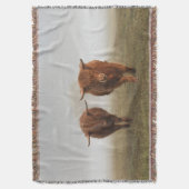 Highland Cow Woven Blanket Deken (Voorkant Verticaal)