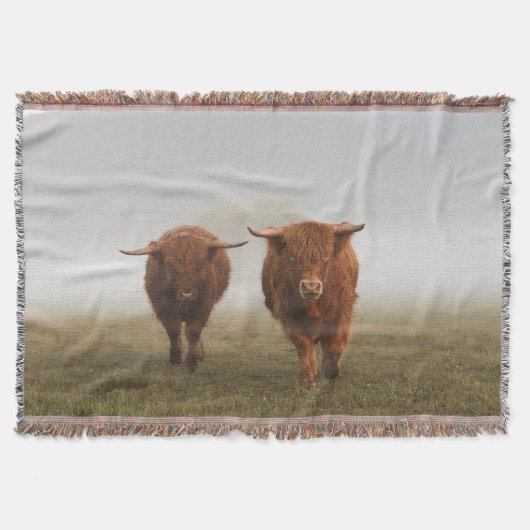 Highland Cow Woven Blanket Deken (Voorkant)