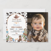 Highland Cowboy 1st Birthday Invitation (Devant)