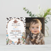 Highland Cowboy 1st Birthday Invitation (Debout devant)