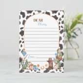 Highland Cowboy Time Capsule Note Bericht Kaart (Staand voorkant)