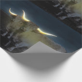 Highland Cows Gloeiend In Het Donker, Cadeaupapier (Hoek)