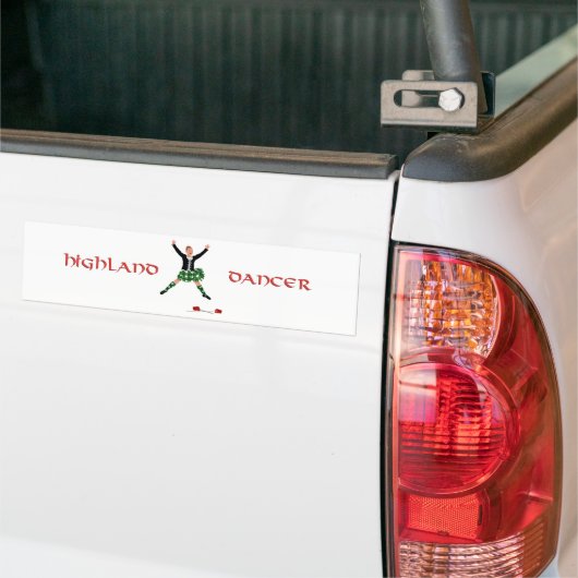 Highland Dancer Ghillie Callum Sword Dance Bumpersticker (Op Truck)