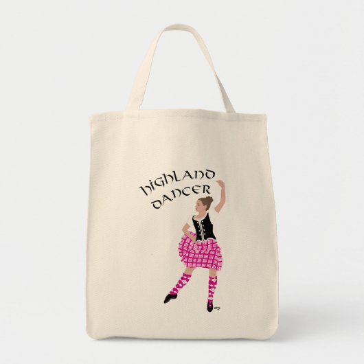 Highland Dancer Pink Tote Bag (Voorkant)