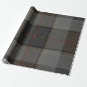 Highland Dispatch Tartan Custom Monogram Gift Wrap Cadeaupapier (Uitgerold)