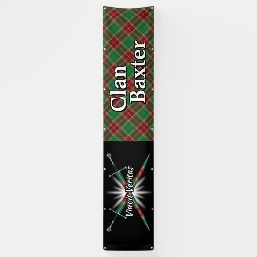 Highland Festival Clan Baxter Tent Spandoek (Verticaal)