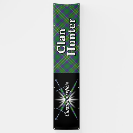 Highland Festival Clan Hunter Tent Spandoek (Verticaal)