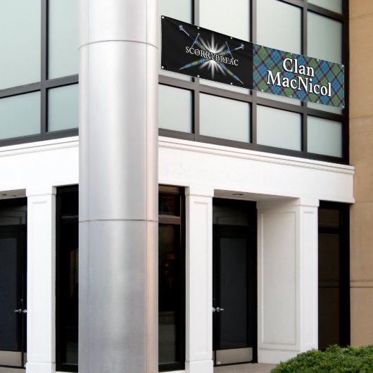 Highland Festival Clan MacNicol Tartan Tent Spandoek (Buitenkant Gebouw)