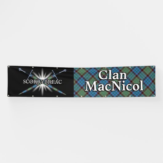 Highland Festival Clan MacNicol Tartan Tent Spandoek (Horizontaal)