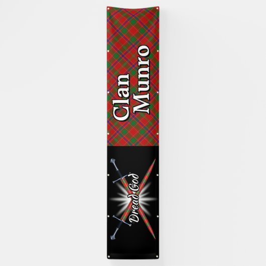 Highland Festival Clan Munro Tent Spandoek (Verticaal)
