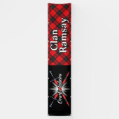 Highland Festival Clan Ramsay Rode Tent Spandoek (Verticaal)