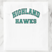 Highland Hawks Ovale Sticker (Tas)