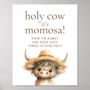 Highland Holy Koe Momosa Baby shower Poster