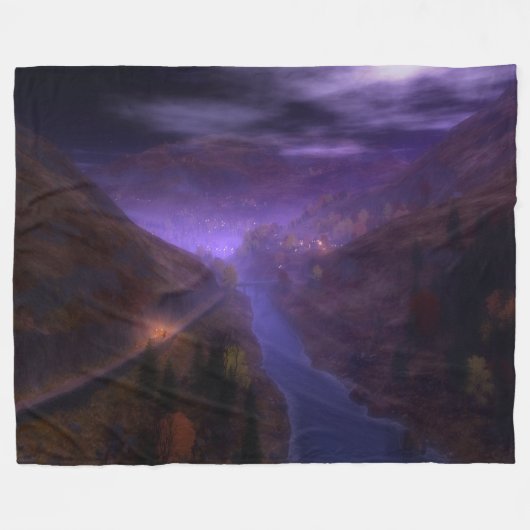 Highland Home Lights Fleece Blanket Deken (Voorkant (Horizontaal))