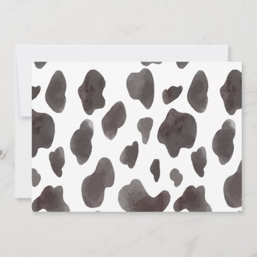 Highland Koe 1e verjaardagsuitnodiging Kaart (Achterkant)