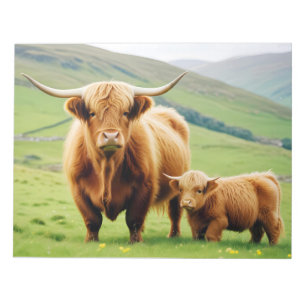 Highland Koe Animal Natuur Wildlife Affection Lief Notitieblok