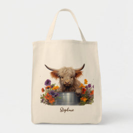 Highland Koe Baby Gepersonaliseerd Tote Bag