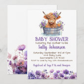 Highland Koe Baby shower Kaart (Voorkant / Achterkant)