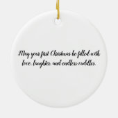 Highland Koe Baby's Eerste Kerstmis Ornament (Achterkant)