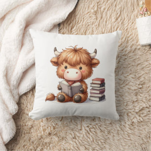 Highland Koe boeken lezen Kussen