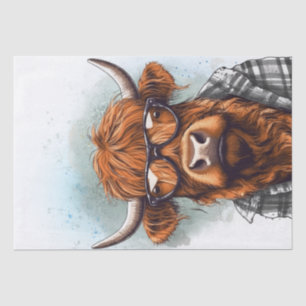 Highland Koe Bro Funny Highland Bull Tissuepapier