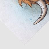 Highland Koe Bro Funny Highland Bull Tissuepapier (Detail)