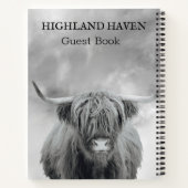 Highland Koe Cabin Gastenboek Notitieboek (Achterkant)