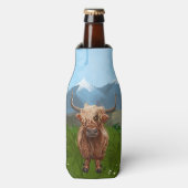 Highland Koe Cadeaus & Accessoires Flesjeskoeler (Fles Voorkant)