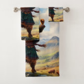 Highland Koe danst de Highland Fling, Bad Handdoek (Insitu)