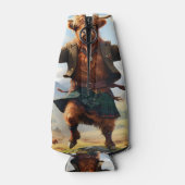 Highland Koe danst de Highland Fling, Flesjeskoeler (Achterkant)