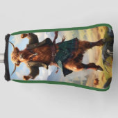 Highland Koe danst de Highland Fling, Golfheadcover (Voorkant)