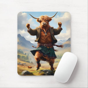 Highland Koe danst de Highland Fling, Muismat