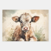 Highland Koe  decoupage Inpakpapier Vel (Voorkant 3)