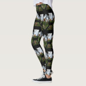 Highland Koe Dimensional Art, zwart Leggings (Links)