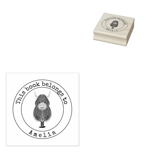 Highland Koe Dit boek behoort tot Rubberstempel (Gestempeld)