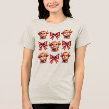 Highland Koe en kerstkoket Bow