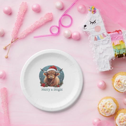 Highland Koe Essential T-shirt Papieren Bordje (Feest)