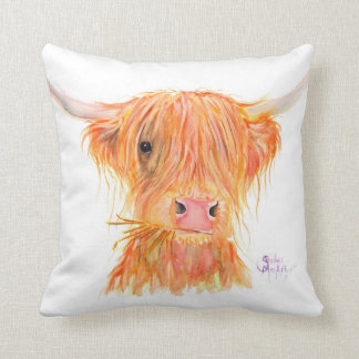 Highland Koe "Fergus"-kussen van Shirley MacArthur Kussen