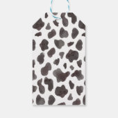 Highland Koe Floral Birthday Dank u Label Cadeaulabel (Achterkant)