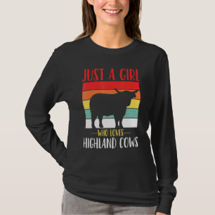 Highland Koe, gewoon een meisje dat van de Koeien  T-shirt