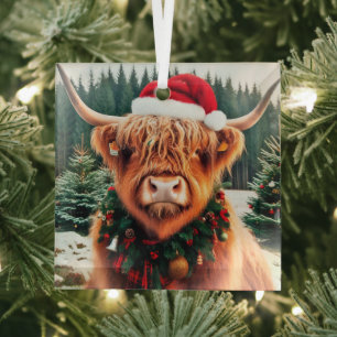 Highland Koe Glass Ornament