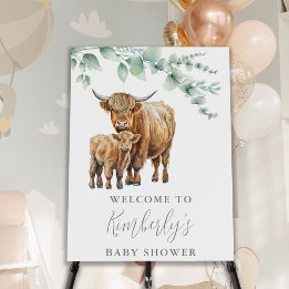 Highland Koe Greenery Farm Animals Baby shower