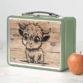 Highland Koe Groen/Faux Woodgrain (In situ)